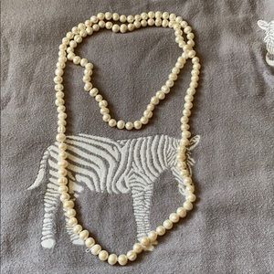 Nature long pearl necklace
